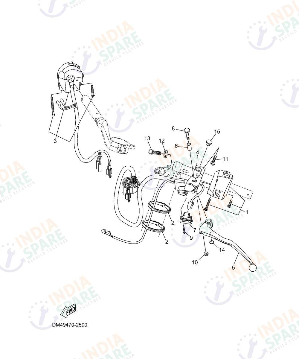 YAMAHA DM49 V4 Series HANDLE SWITCH & LEVER